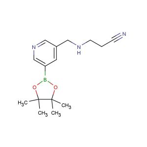 3-(((5-(4,4,5,5-tetramethyl-1,3,2-dioxaborolan-2-yl)pyridin-3-yl)methyl)amino)propanenitrile