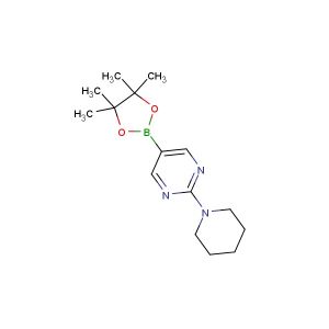 2-piperidin-1-yl-5-(4,4,5,5-tetramethyl-1,3,2-dioxaborolan-2-yl)pyrimidine