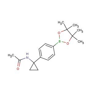 N-(1-(4-(4,4,5,5-tetramethyl-1,3,2-dioxaborolan-2-yl)phenyl)cyclopropyl)acetamide