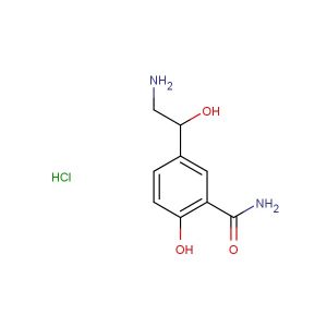 benzamide, 5-(2-amino-1-hydroxyethyl)-2-hydroxy-, monohydrochloride
