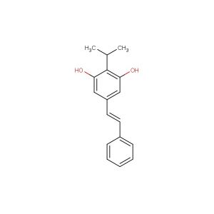 (E)-2-(1-methylethyl)-5-(2-phenylethenyl)-1,3-benzenediol