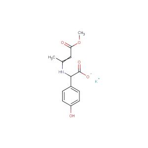 potassium (R)-(4-hydroxyphenyl)((3-methoxy-1-methyl-3-oxoprop-1-enyl)amino)acetate
