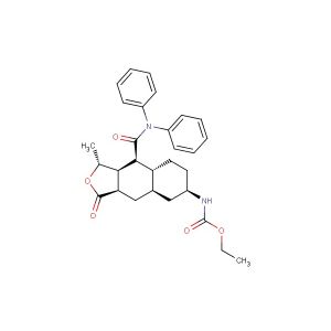 ethyl ((1R,3aR,4aR,6R,8aR,9S,9aS)-9-(diphenylcarbamoyl)-1-methyl-3-oxododecahydronaphtho[2,3-c]furan-6-yl)carbamate