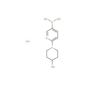 (6-(4-hydroxypiperidin-1-yl)pyridin-3-yl)boronic acid hydrochloride