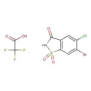 6-bromo-5-chlorobenzo[d]isothiazol-3(2H)-one 1,1-dioxide 2,2,2-trifluoroacetate