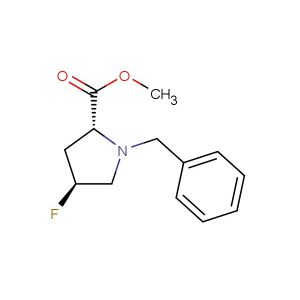 D-Proline, 4-fluoro-1-(phenylmethyl)-, methyl ester, (4S)-