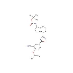 (S)-tert-butyl (4-(5-(3-cyano-4-isopropoxyphenyl)-1,2,4-oxadiazol-3-yl)-2,3-dihydro-1H-inden-1-yl)carbamate