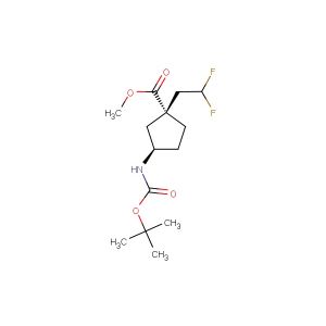 (1R,3R)-methyl 3-((tert-butoxycarbonyl)amino)-1-(2,2-difluoroethyl)cyclopentanecarboxylate