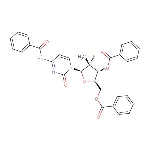 (2R,3R,4R,5R)-5-(4-benzamido-2-oxopyrimidin-1(2H)-yl)-2-((benzoyloxy)methyl)-4-fluoro-4-methyltetrahydrofuran-3-yl benzoate