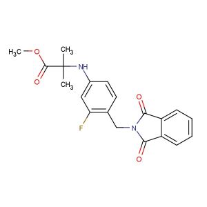 methyl 2-((4-((1,3-dioxoisoindolin-2-yl)methyl)-3-fluorophenyl)amino)-2-methylpropanoate