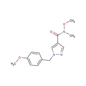 N-methoxy-1-(4-methoxybenzyl)-N-methyl-1H-pyrazole-4-carboxamide