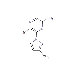 5-bromo-6-(3-methyl-1H-pyrazol-1-yl)pyrazin-2-amine