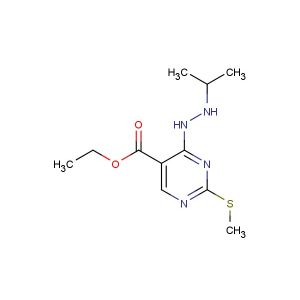 ethyl 4-(2-isopropylhydrazinyl)-2-(methylthio)pyrimidine-5-carboxylate