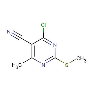 4-chloro-6-methyl-2-(methylthio)pyrimidine-5-carbonitrile