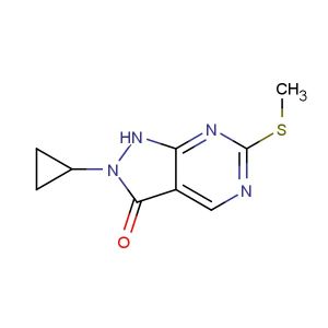 2-cyclopropyl-6-(methylthio)-1H-pyrazolo[3,4-d]pyrimidin-3(2H)-one