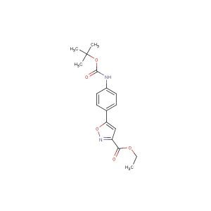 ethyl 5-(4-((tert-butoxycarbonyl)amino)phenyl)isoxazole-3-carboxylate