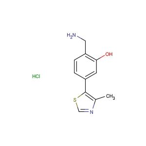 2-(aminomethyl)-5-(4-methylthiazol-5-yl)phenol hydrochloride