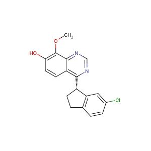 (S)-4-(6-chloro-2,3-dihydro-1H-inden-1-yl)-8-methoxyquinazolin-7-ol