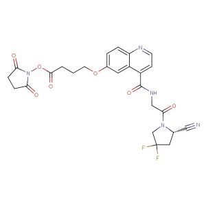 2,5-dioxopyrrolidin-1-yl (S)-4-((4-((2-(2-cyano-4,4-difluoropyrrolidin-1-yl)-2-oxoethyl)carbamoyl)quinolin-6-yl)oxy)butanoate