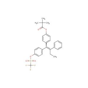 4-(2-phenyl-1-(4-(((trifluoromethyl)sulfonyl)oxy)phenyl)but-1-en-1-yl)phenyl pivalate
