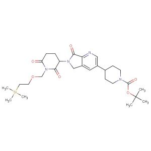 tert-butyl 4-(6-(2,6-dioxo-1-((2-(trimethylsilyl)ethoxy)methyl)piperidin-3-yl)-7-oxo-6,7-dihydro-5H-pyrrolo[3,4-b]pyridin-3-yl)piperidine-1-carboxylate