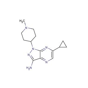 6-cyclopropyl-1-(1-methylpiperidin-4-yl)-1H-pyrazolo[3,4-b]pyrazin-3-amine