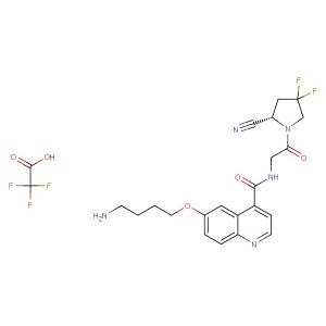 (S)-6-(4-aminobutoxy)-N-(2-(2-cyano-4,4-difluoropyrrolidin-1-yl)-2-oxoethyl)quinoline-4-carboxamide 2,2,2-trifluoroacetic acid