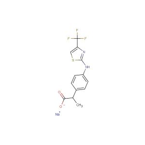 sodium (R)-2-(4-((4-(trifluoromethyl)thiazol-2-yl)amino)phenyl)propanoate
