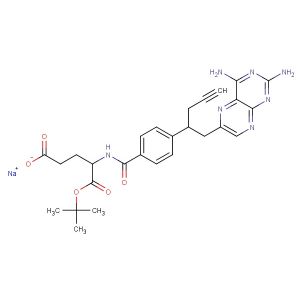 sodium (4S)-5-(tert-butoxy)-4-(4-(1-(2,4-diaminopteridin-6-yl)pent-4-yn-2-yl)benzamido)-5-oxopentanoate