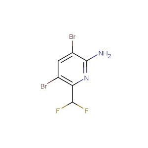 3,5-dibromo-6-(difluoromethyl)pyridin-2-amine