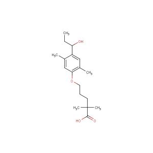 5-(4-(1-hydroxypropyl)-2,5-dimethylphenoxy)-2,2-dimethylpentanoic acid