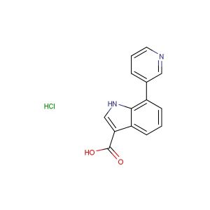 7-(pyridin-3-yl)-1H-indole-3-carboxylic acid hydrochloride