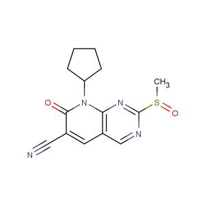 8-cyclopentyl-2-(methylsulfinyl)-7-oxo-7,8-dihydropyrido[2,3-d]pyrimidine-6-carbonitrile