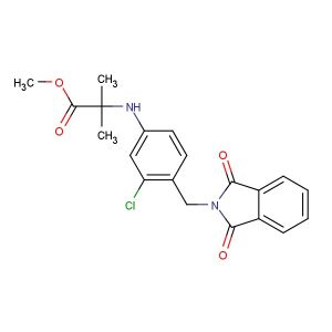 methyl 2-((3-chloro-4-((1,3-dioxoisoindolin-2-yl)methyl)phenyl)amino)-2-methylpropanoate