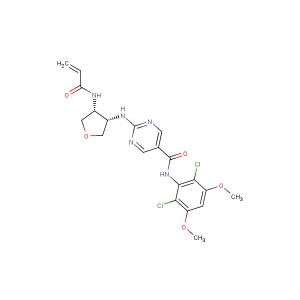 2-(((3S,4R)-4-acrylamidotetrahydrofuran-3-yl)amino)-N-(2,6-dichloro-3,5-dimethoxyphenyl)pyrimidine-5-carboxamide