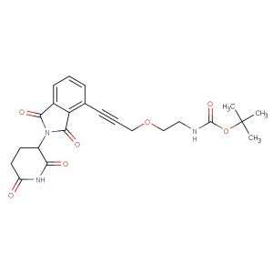tert-butyl (2-((3-(2-(2,6-dioxopiperidin-3-yl)-1,3-dioxoisoindolin-4-yl)prop-2-yn-1-yl)oxy)ethyl)carbamate