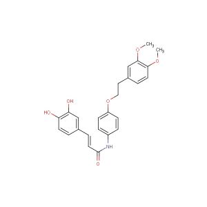 (E)-3-(3,4-dihydroxyphenyl)-N-(4-(3,4-dimethoxyphenethoxy)phenyl)acrylamide