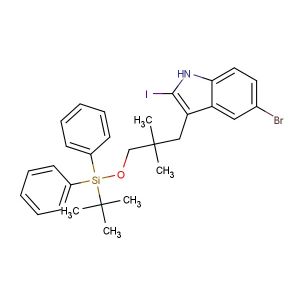 5-Bromo-3-(3-((tert-butyldiphenylsilyl)oxy)-2,2-dimethylpropyl)-2-iodo-1H-indole
