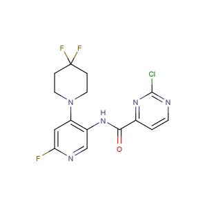 2-chloro-N-(4-(4,4-difluoropiperidin-1-yl)-6-fluoropyridin-3-yl)pyrimidine-4-carboxamide