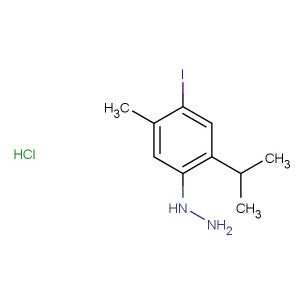 (4-iodo-2-isopropyl-5-methylphenyl)hydrazine hydrochloride