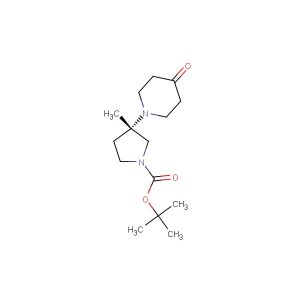 tert-butyl (S)-3-methyl-3-(4-oxopiperidin-1-yl)pyrrolidine-1-carboxylate