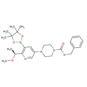 benzyl (S)-4-(6-(1-methoxyethyl)-5-(4,4,5,5-tetramethyl-1,3,2-dioxaborolan-2-yl)pyridin-3-yl)piperazine-1-carboxylate