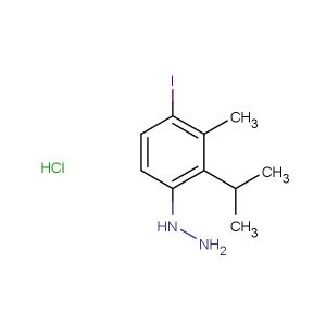 (4-iodo-2-isopropyl-3-methylphenyl)hydrazine hydrochloride