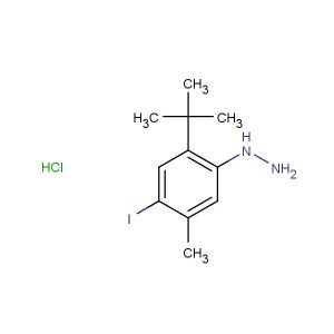 (2-(tert-butyl)-4-iodo-5-methylphenyl)hydrazine hydrochloride