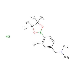 N,N-dimethyl-1-(3-methyl-4-(4,4,5,5-tetramethyl-1,3,2-dioxaborolan-2-yl)phenyl)methanamine hydrochloride