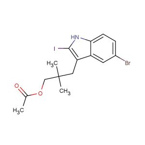 3-(5-bromo-2-iodo-1H-indol-3-yl)-2,2-dimethylpropyl acetate