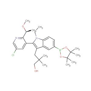 (S)-3-(2-(5-chloro-2-(1-methoxyethyl)pyridin-3-yl)-1-ethyl-5-(4,4,5,5-tetramethyl-1,3,2-dioxaborolan-2-yl)-1H-indol-3-yl)-2,2-dimethylpropan-1-ol