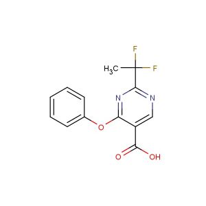 2-(1,1-difluoroethyl)-4-phenoxypyrimidine-5-carboxylic acid