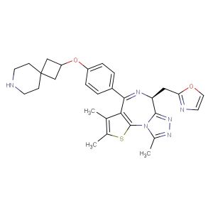 (S)-2-((4-(4-((7-azaspiro[3.5]nonan-2-yl)oxy)phenyl)-2,3,9-trimethyl-6H-thieno[3,2-f][1,2,4]triazolo[4,3-a][1,4]diazepin-6-yl)methyl)oxazole