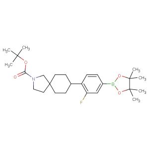 tert-butyl 8-(2-fluoro-4-(4,4,5,5-tetramethyl-1,3,2-dioxaborolan-2-yl)phenyl)-2-azaspiro[4.5]decane-2-carboxylate